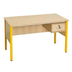 BUREAU TUBE CARRE 1 tiroir à droite - 130 x 65 cm mélaminé