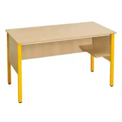 BUREAU TUBE CARRE Tablette repose sac à droite - 130 x 65 cm mélaminé