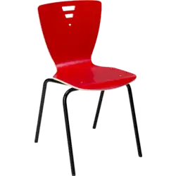 CHAISE CLASSIQUE 4 pieds - empilable coque stratifié 2 faces