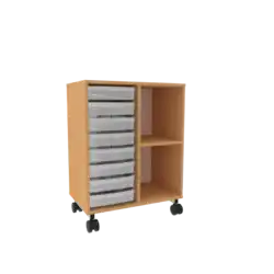 BLOC DE RANGEMENT sur roulettes - H81 cm 1 colonne bac