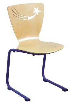 CHAISE ETOILE piètement luge - empilable appui sur table