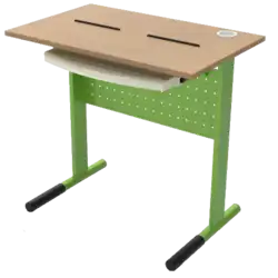 TABLE INFORMATIQUE mélaminé chant ABS - 80 x 50 cm sur roulettes