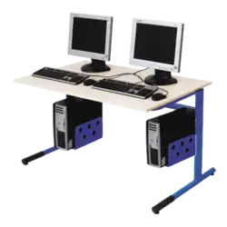 TABLE INFORMATIQUE mélaminé chant ABS - 120 x 80 cm tablette porte écran