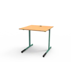 TABLE INFORMATIQUE mélaminé chant ABS - 80 x 80 cm