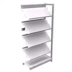BIBLIOTHEQUE JUPITER Elément suivant - H180 cm 4 tablettes inclinées