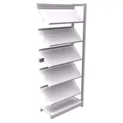 BIBLIOTHEQUE JUPITER Elément suivant - H200 cm 5 tablettes inclinées