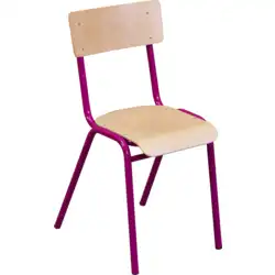 CHAISE SCOLAIRE LAURA 4 pieds - empilable - Aluminium