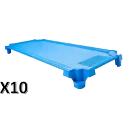 LOT DE 10 COUCHETTES WENDY - 130 x 55 cm