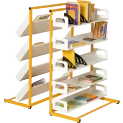 RAYONNAGE LYON piètement métallique - L105 cm 5 tablettes droites