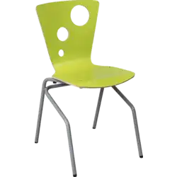 CHAISE OXYGENE 4 pieds appui sur table - empilable coque stratifié 2 faces