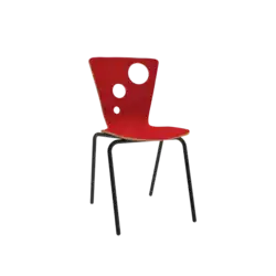 CHAISE OXYGENE 4 pieds - empilable coque stratifié 2 faces