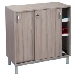ARMOIRE BASSE 2 portes coulissantes - L115 cm sur piètement