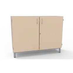 ARMOIRE BASSE PAQUERETTE 2 portes battantes  - L115 cm sur piètement