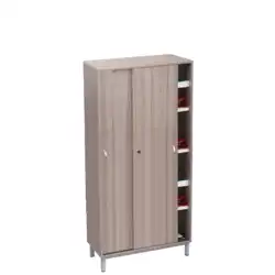 BIBLIOTHEQUE 2 portes coulissantes - L115 cm