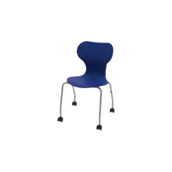 CHAISE *gamme Plassino* Coque Polypropylène 4 pieds à roulettes