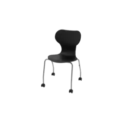 Chaise 4 pieds "Plassino" à roulettes en polypropylène