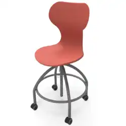 CHAISE MOROCO Réglable.55 à 75 cm Coque Polypropylène roulettes auto-freinée