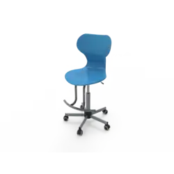 CHAISE Réglable.52 à 70 cm Coque Polypropylène repose pied roulettes