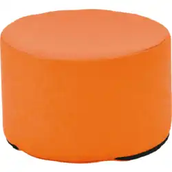 POUF ROND mousse - Tissu enduit H40 cm