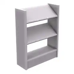 RAYONNAGE SATURNE structure mélaminé - H120 cm 1 tablette droite 2 tablettes inclinées