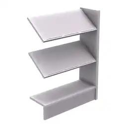 RAYONNAGE SATURNE structure mélaminé - H120 cm 1 tablette droite 2 tablettes inclinées
