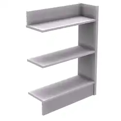 RAYONNAGE SATURNE structure mélaminé - H120 cm 3 tablettes droites
