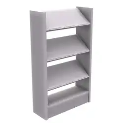 RAYONNAGE SATURNE structure mélaminé - H150 cm 1 tablette droite et 3 tablettes inclinées