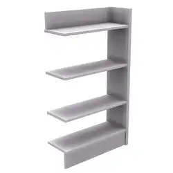 RAYONNAGE SATURNE structure mélaminé - H150 cm 4 tablettes droites