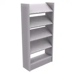 RAYONNAGE SATURNE structure mélaminé - H180 cm 1 tablette droite et 4 tablettes inclinées
