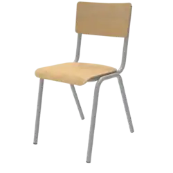 CHAISE SCOLAIRE SDE 4 pieds assise et dossier en applique