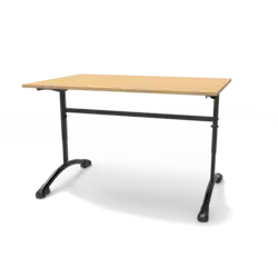 TABLE REGLABLE SHETLAND stratifié chant ABS - 120 x 80 cm