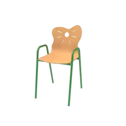 CHAISE SOURIS 4 pieds appui sur table - empilable avec accoudoirs