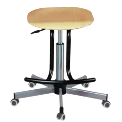 TABOURET REGLABLE sur roulettes - H42 à 60 cm avec repose pied