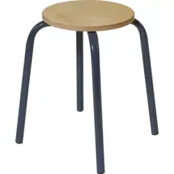 Tabouret Hauteur 46 cm - Assise en Contreplaqué Vernis Naturel