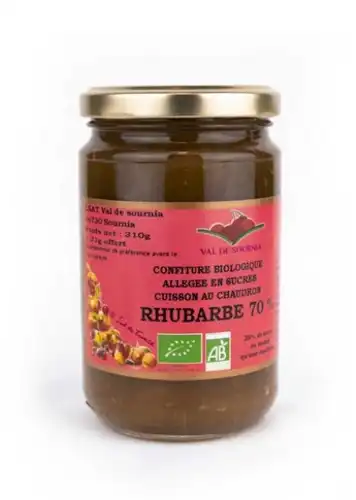 Confiture Rhubarbe allégée en sucre 310g