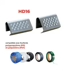 Chapes ouvertes pour feuillard PP et PET 16 mm