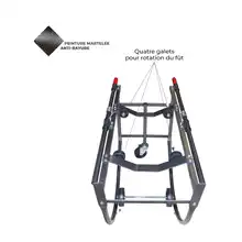 Chariot porte-fût basculant acier 300 kg