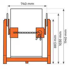 Porte-fût manuel 360 kg