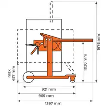 Porte-fût manuel 360 kg