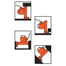 Cric monobloc à patte 5000 à 25000 kg