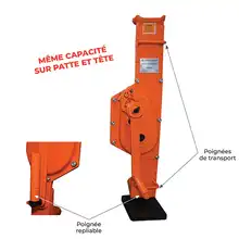 Cric forestier à fût montant 1500 à 10000 kg