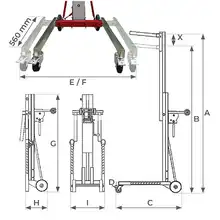 Elévateur positionneur manuel 150 kg