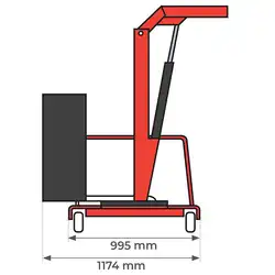 Grue d’atelier porte-à-faux rotative à élévation électrique 500 kg