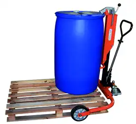 Chariot porte-fût 220 litres à rebord 250 kg