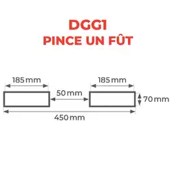 Pince à fûts galvanisée 360 kg