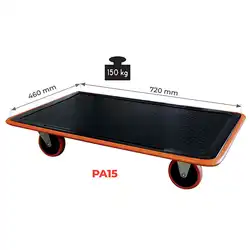 Plateau roulant acier 150 et 300 kg