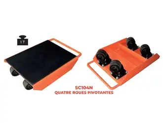 Rouleur avec galets pivotants 1000 kg