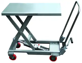 Table élévatrice manuelle aluminium 100 kg