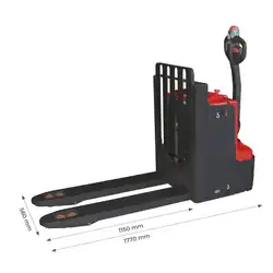 Trans-gerbeur électrique ergonomique à levée additionnelle 2000 kg