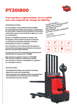 Trans-gerbeur électrique ergonomique à levée additionnelle 2000 kg